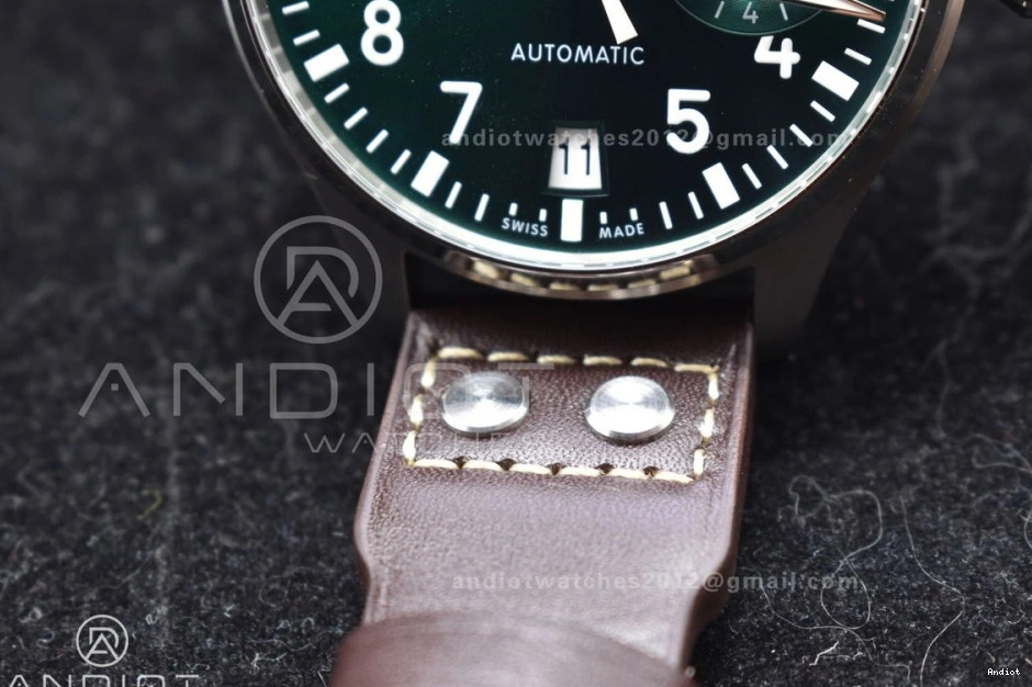 Strap Leather on Pilot Big ZF A51110 Brown Edition Best Real IW500901 0516